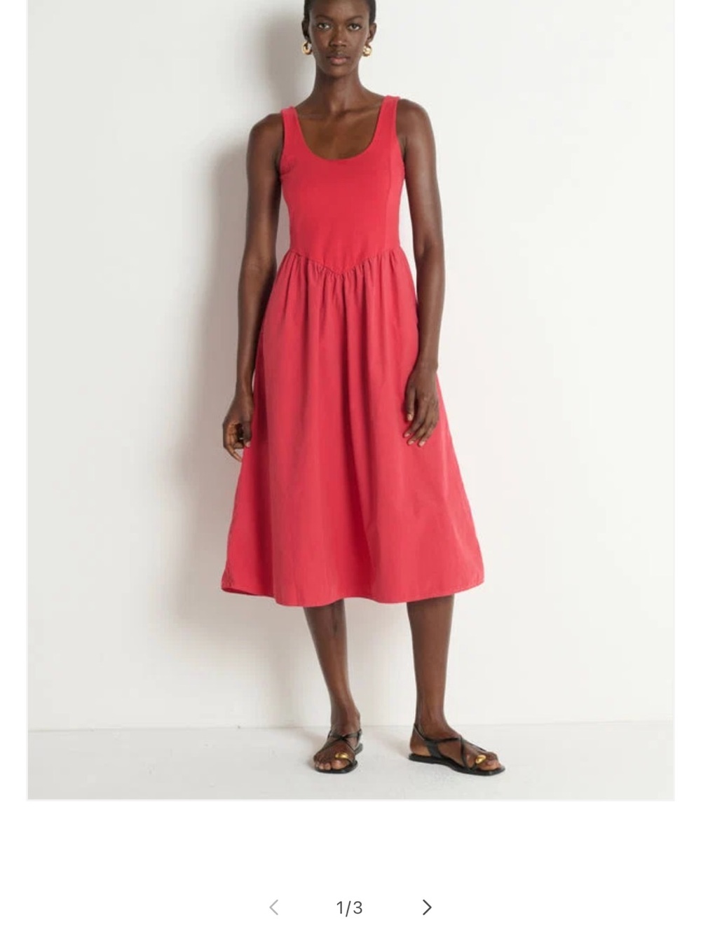 NWT Nation Los Angeles Fiona Drop Waist Midi Dress Size Small